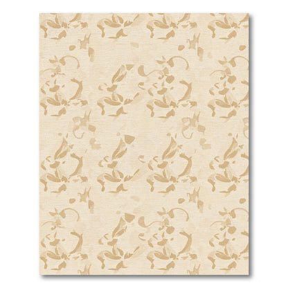 Earthy Swirl Botanical Abstract Rug
