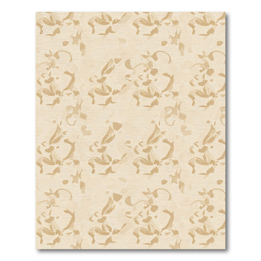 Earthy Swirl Botanical Abstract Rug