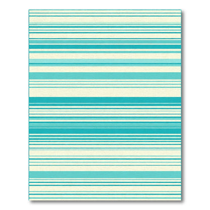 Ocean Blue Cream Striped Harmony Rug