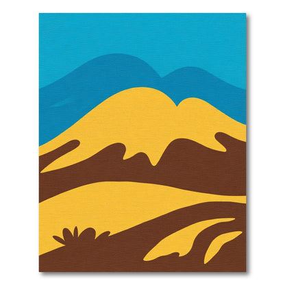 Golden Dunes Abstract Landscape Rug