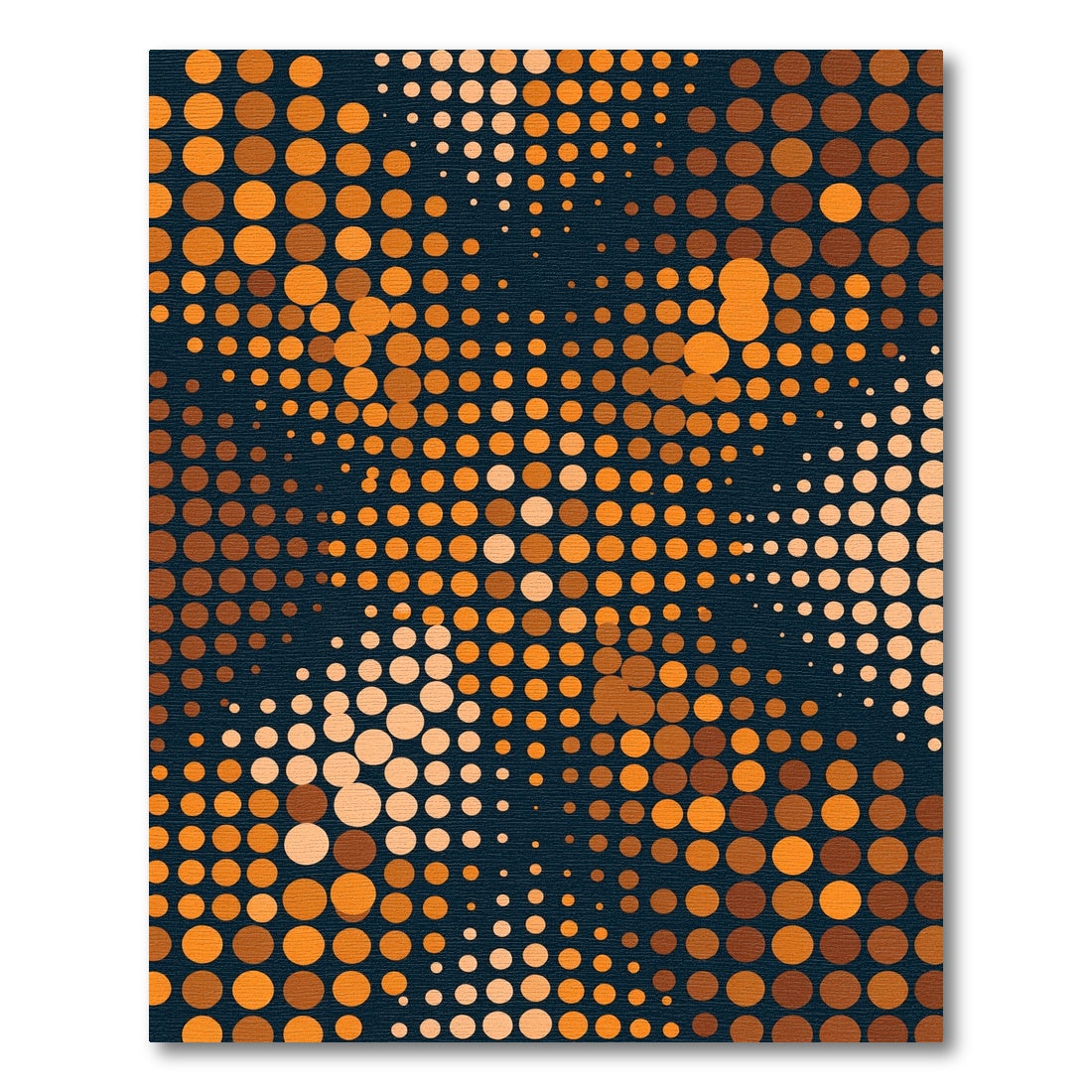Golden Amber Polka Dot Abstract Art Rug