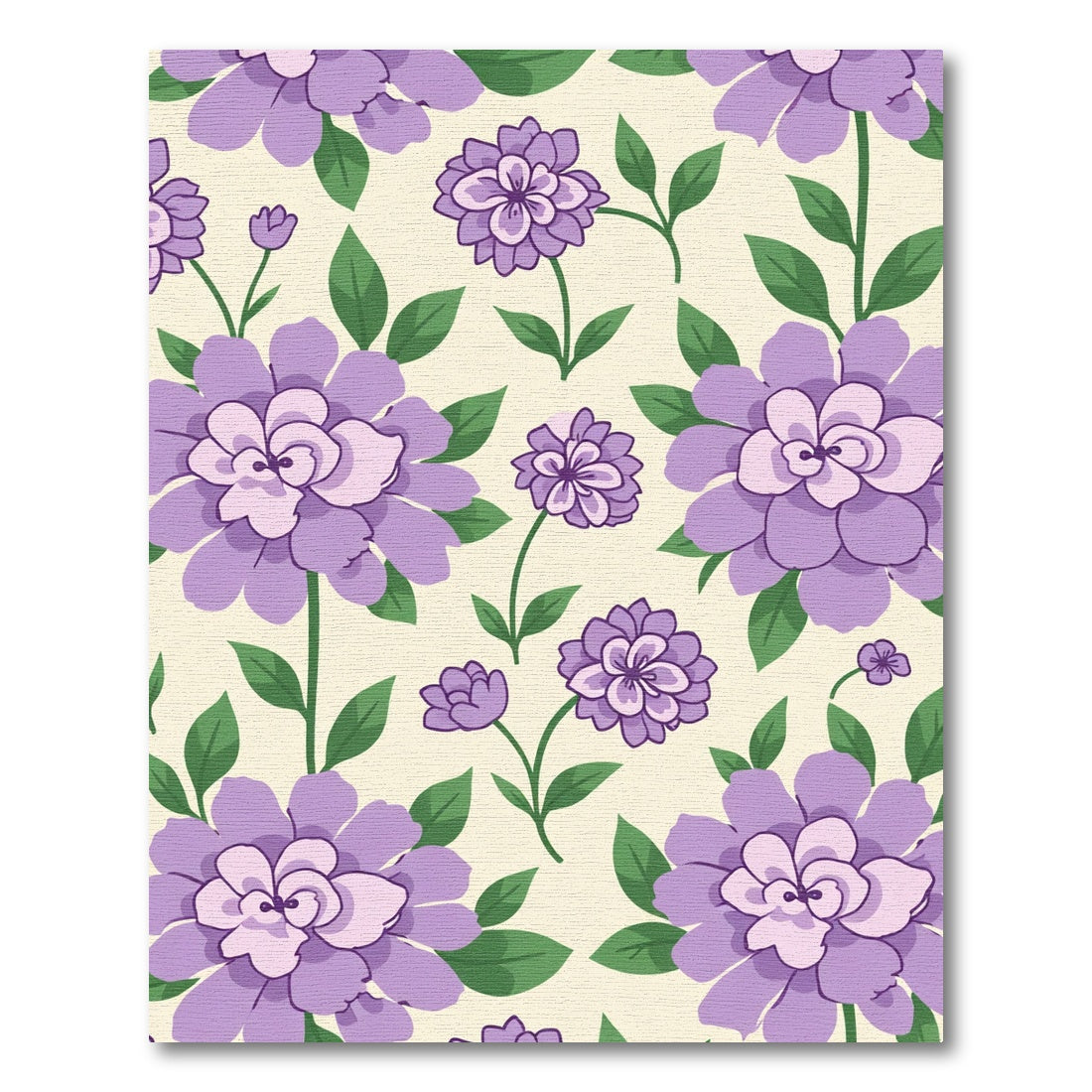 Tender Purple Floral Garden Rug