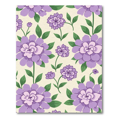 Tender Purple Floral Garden Rug