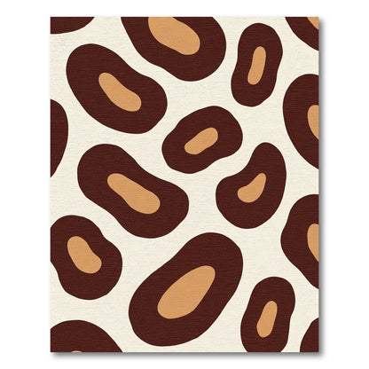 Brown Tan Spots Animal Print Rug