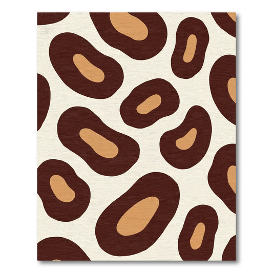 Brown Tan Spots Animal Print Rug