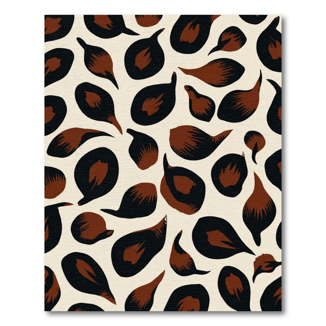Brown Black Animal Spot All Over Rug