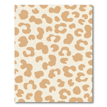 Warm Beige Abstract Spotted Rug