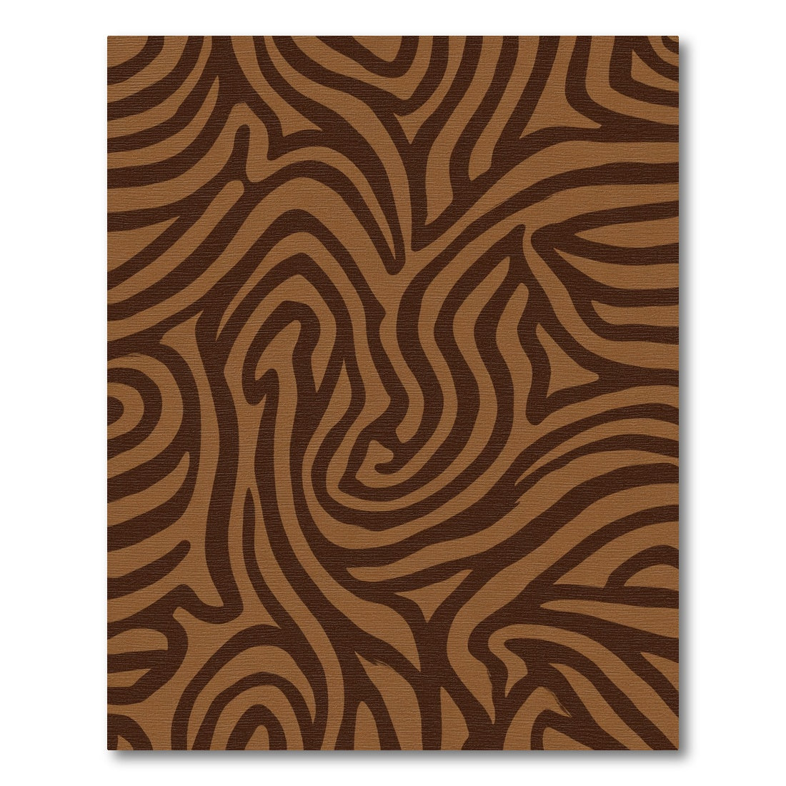 Chocolate Brown Abstract Swirl Rug