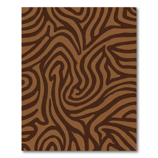 Chocolate Brown Abstract Swirl Rug