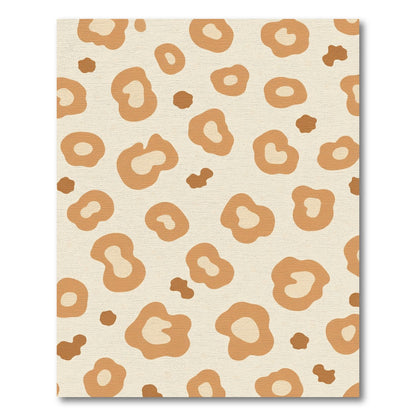Earthy Tan Leopard Spots Rug