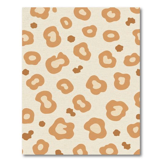Earthy Tan Leopard Spots Rug