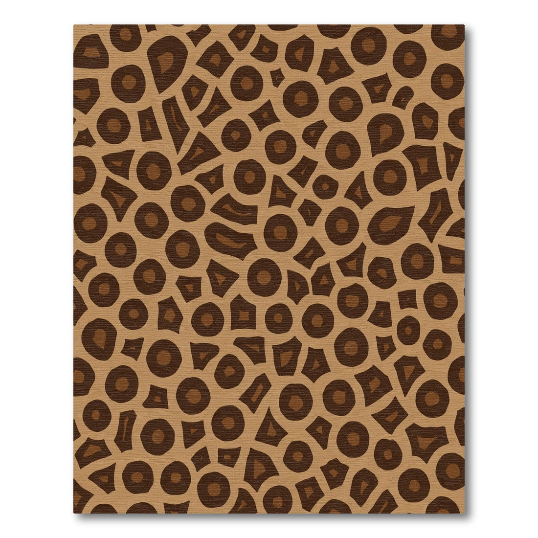 Brown Organic Shape Collage Rug