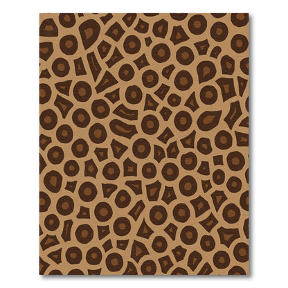 Brown Organic Shape Collage Rug