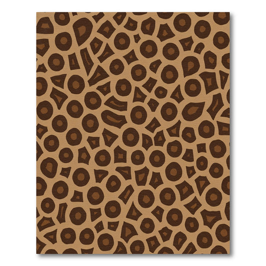 Brown Organic Shape Collage Rug