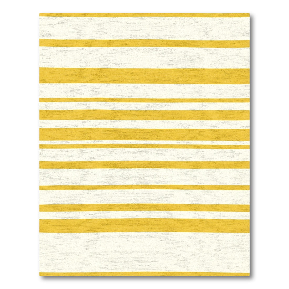 Golden Yellow And Cream Stripe Rug