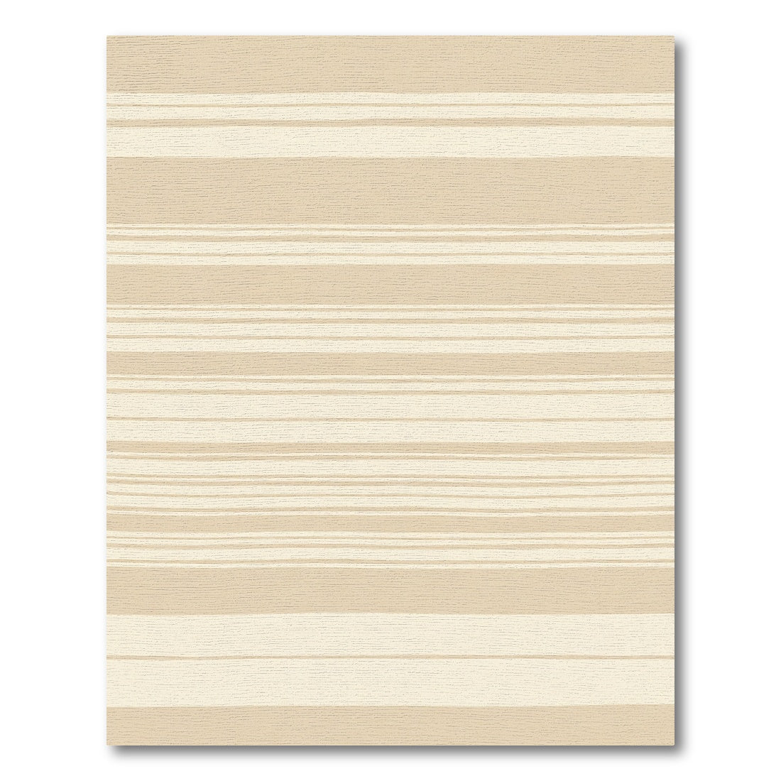 Earthy Beige Organic Stripe Rug