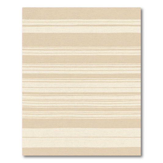 Earthy Beige Organic Stripe Rug
