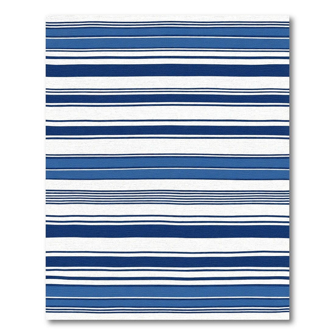 Bold Navy White Horizontal Stripe Rug
