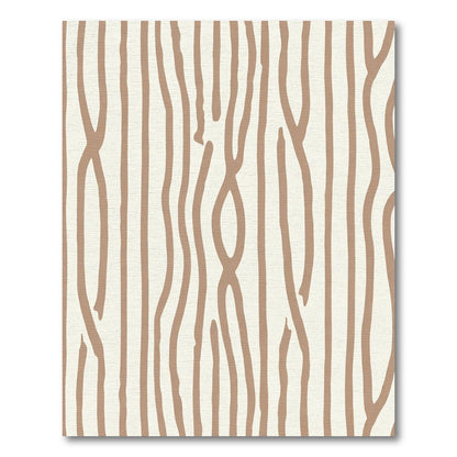 Earthy Tan Wood Grain Lines Rug