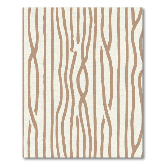 Earthy Tan Wood Grain Lines Rug