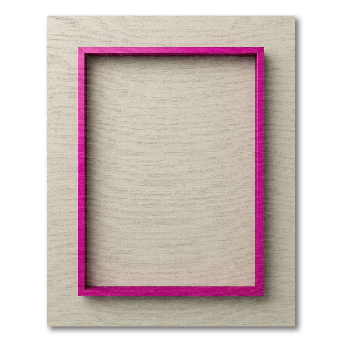 Bright Fuchsia Geometric Outline Frame Rug