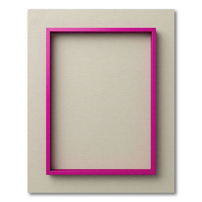 Bright Fuchsia Geometric Outline Frame Rug