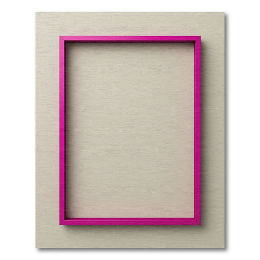 Bright Fuchsia Geometric Outline Frame Rug