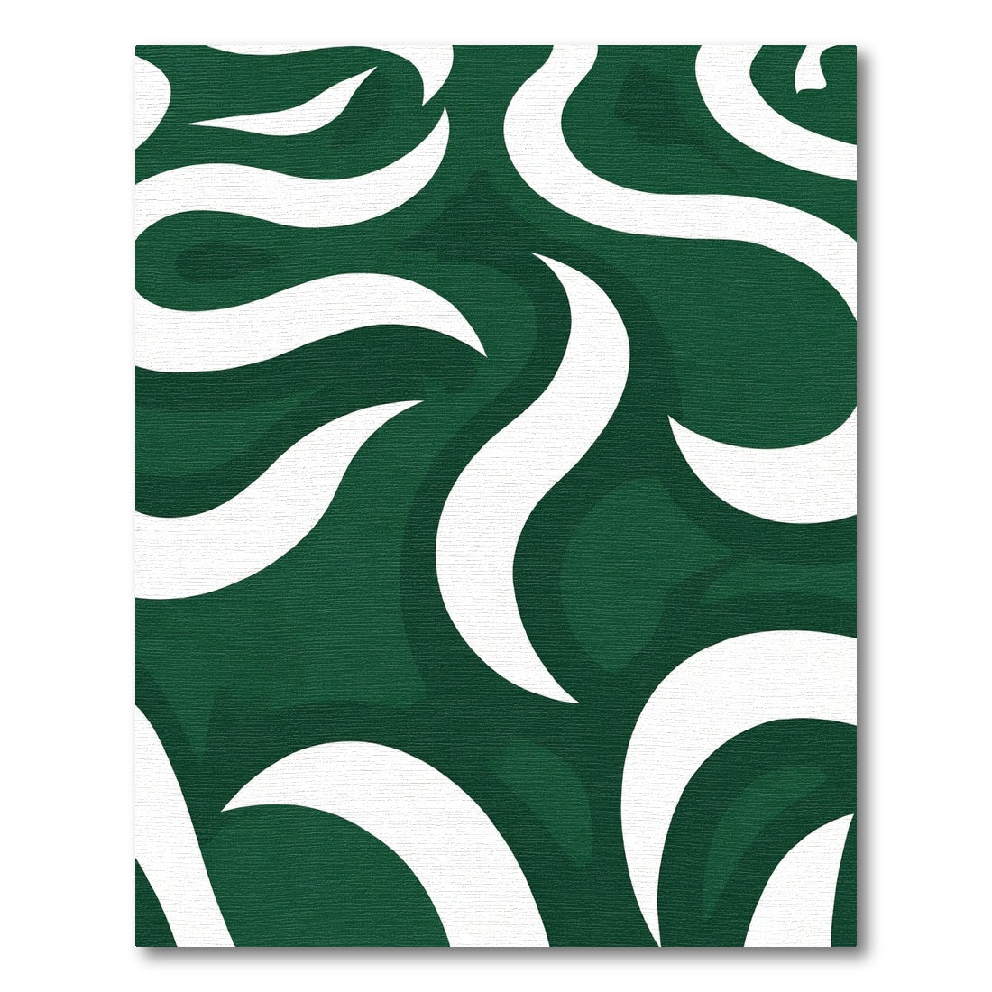 Emerald Green White Swirl Rug