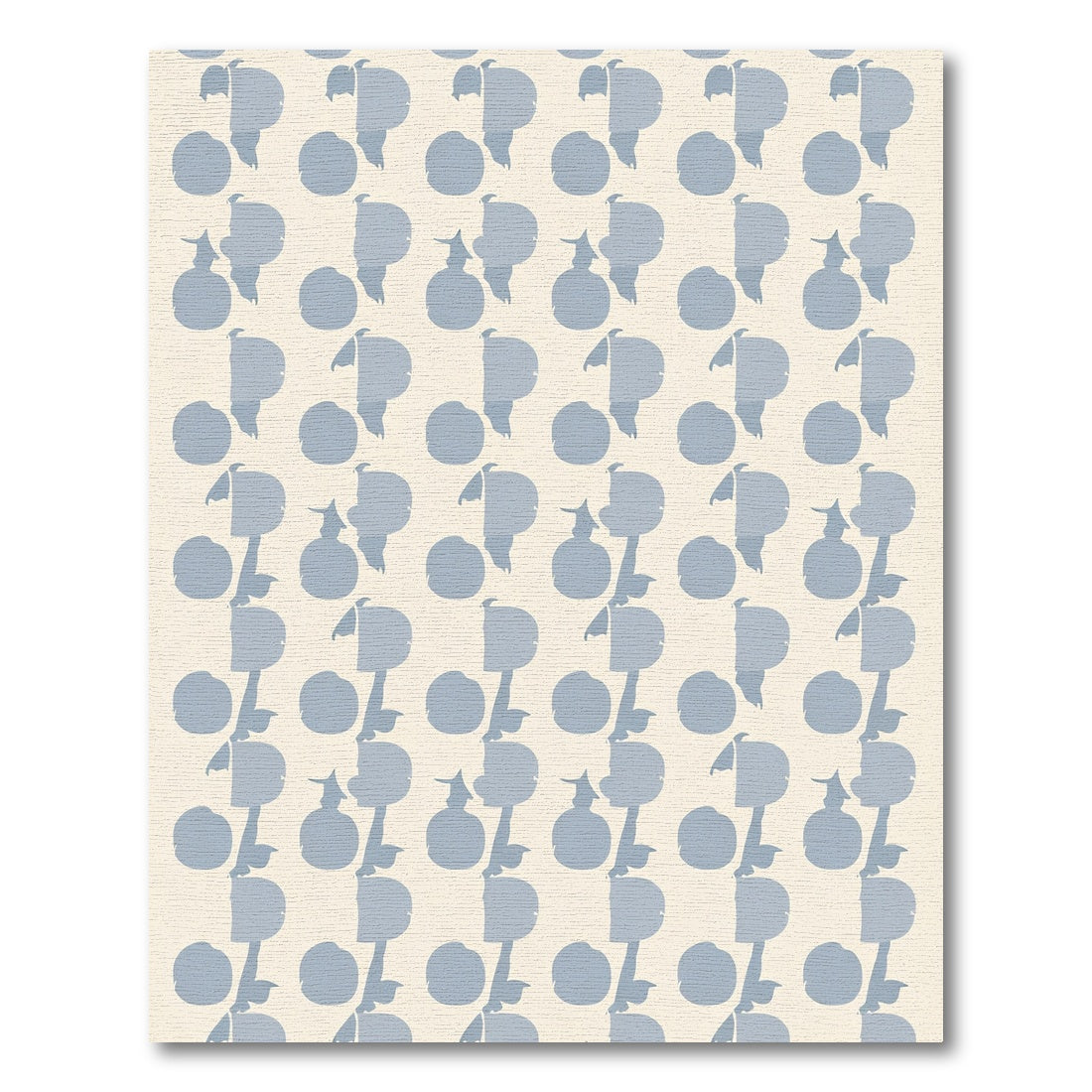 Powdery Blue Floral Garden Repeat Rug