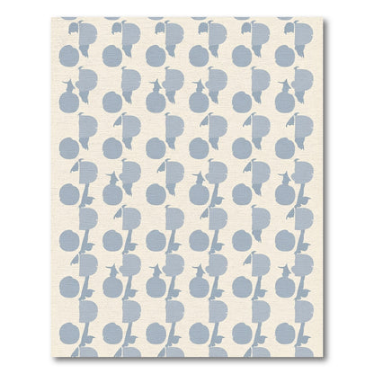 Powdery Blue Floral Garden Repeat Rug