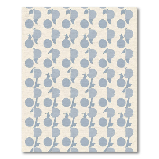 Powdery Blue Floral Garden Repeat Rug