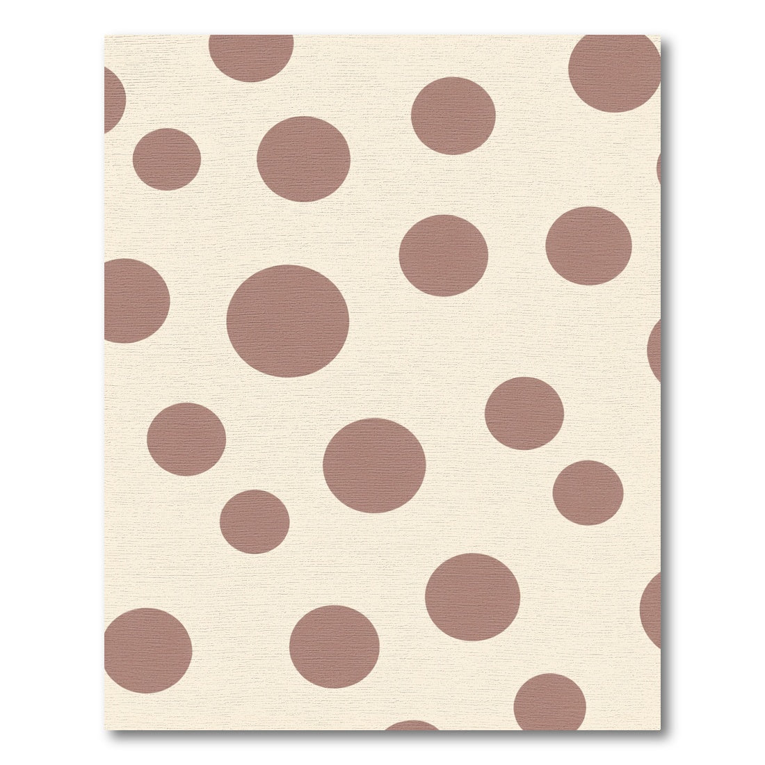 Cream And Brown Polka Dot Circles Rug