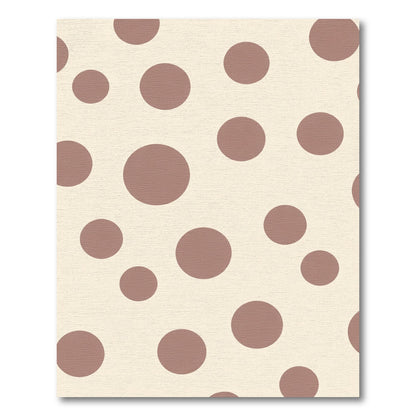 Cream And Brown Polka Dot Circles Rug