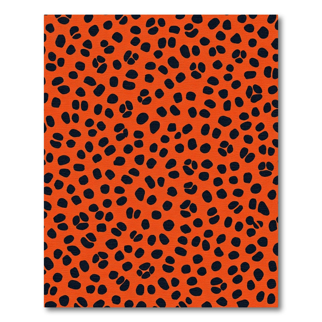 Orange And Black Spotted Area Rug