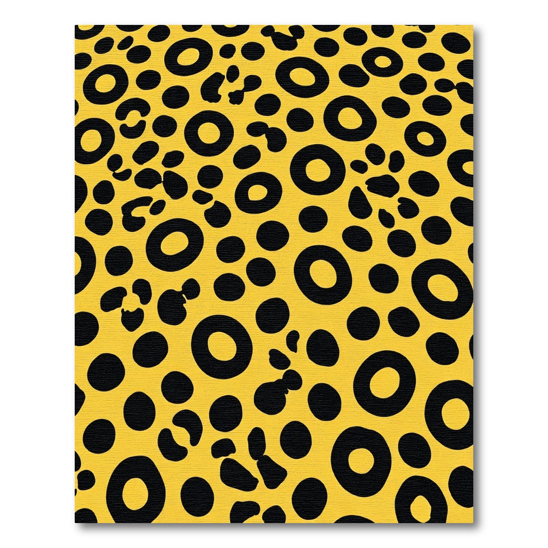 Bold Yellow Black Animal Print Rug