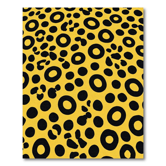 Bold Yellow Black Animal Print Rug