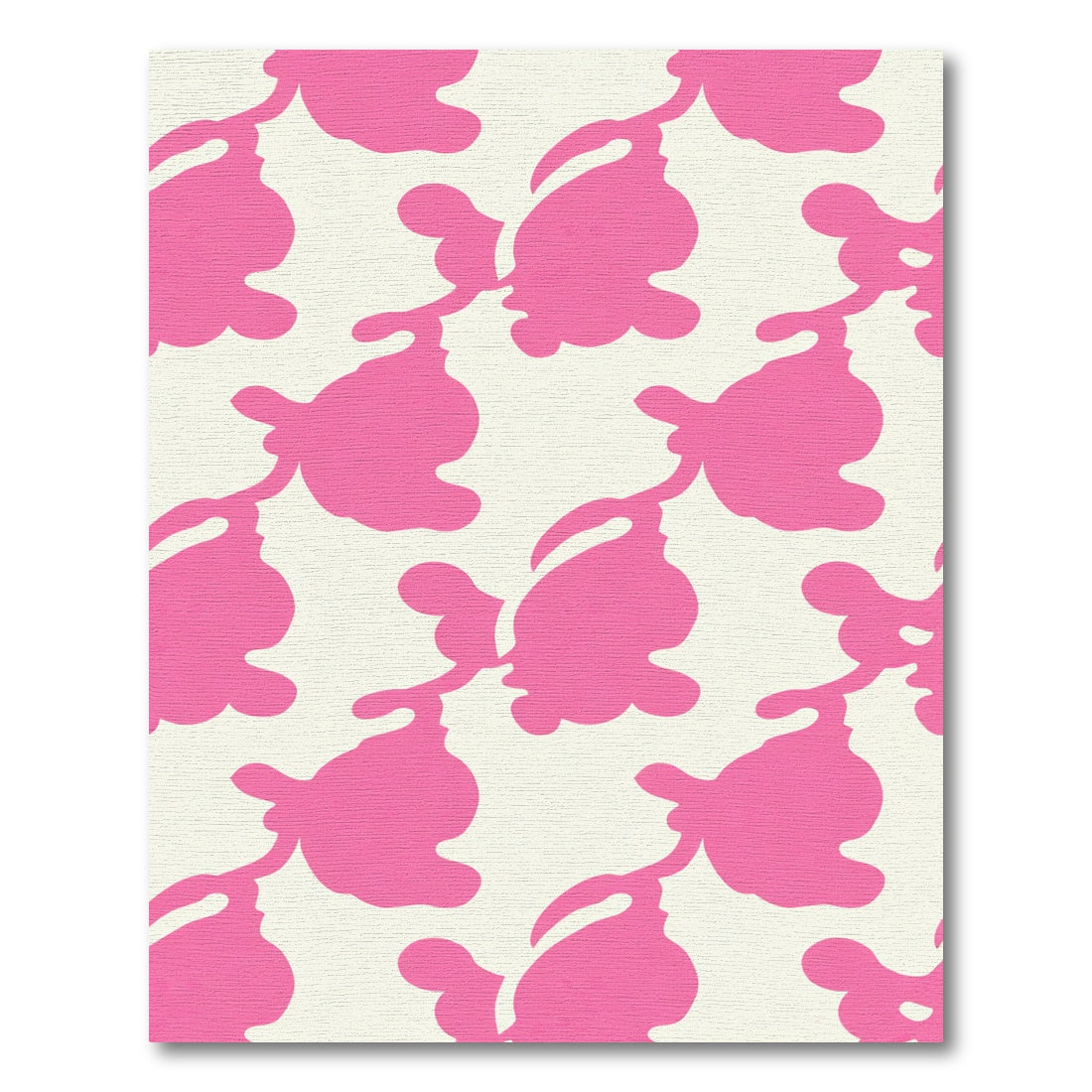 Whimsical Pink Floral Vine Area Rug