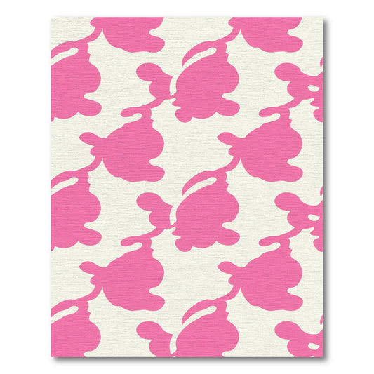 Whimsical Pink Floral Vine Area Rug