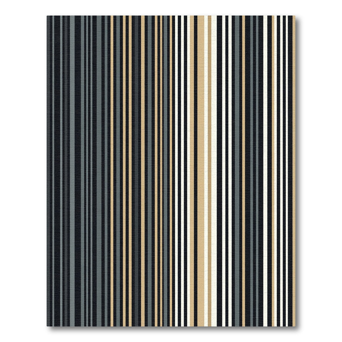 Modern Vertical Stripe Khaki Cream Rug