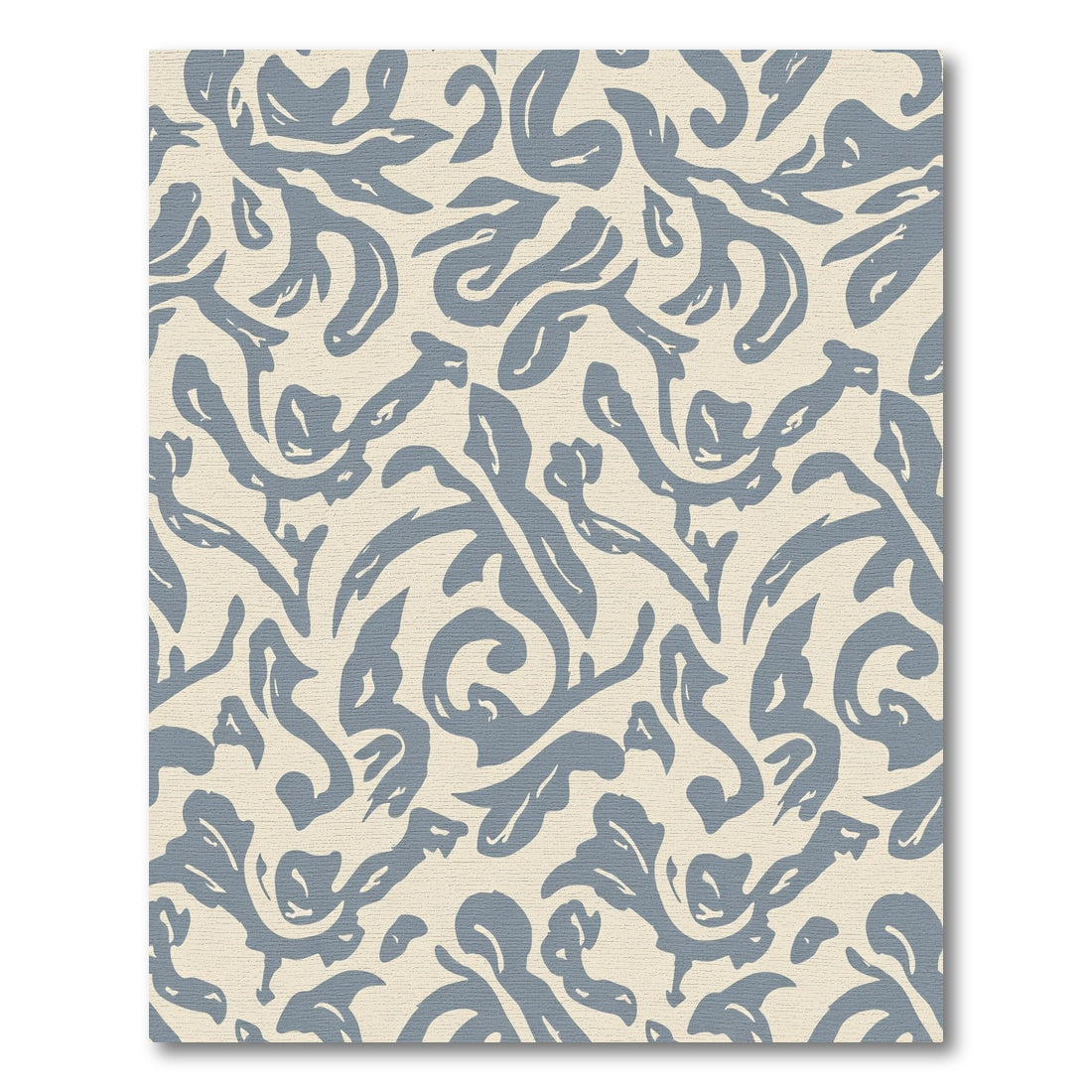 Serene Blue Abstract Swirl Rug
