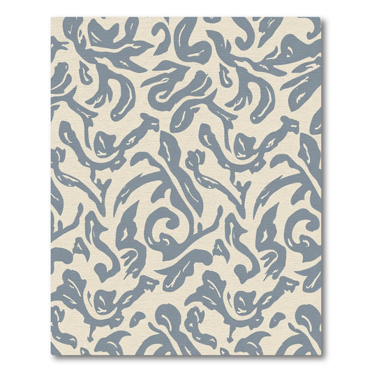 Serene Blue Abstract Swirl Rug