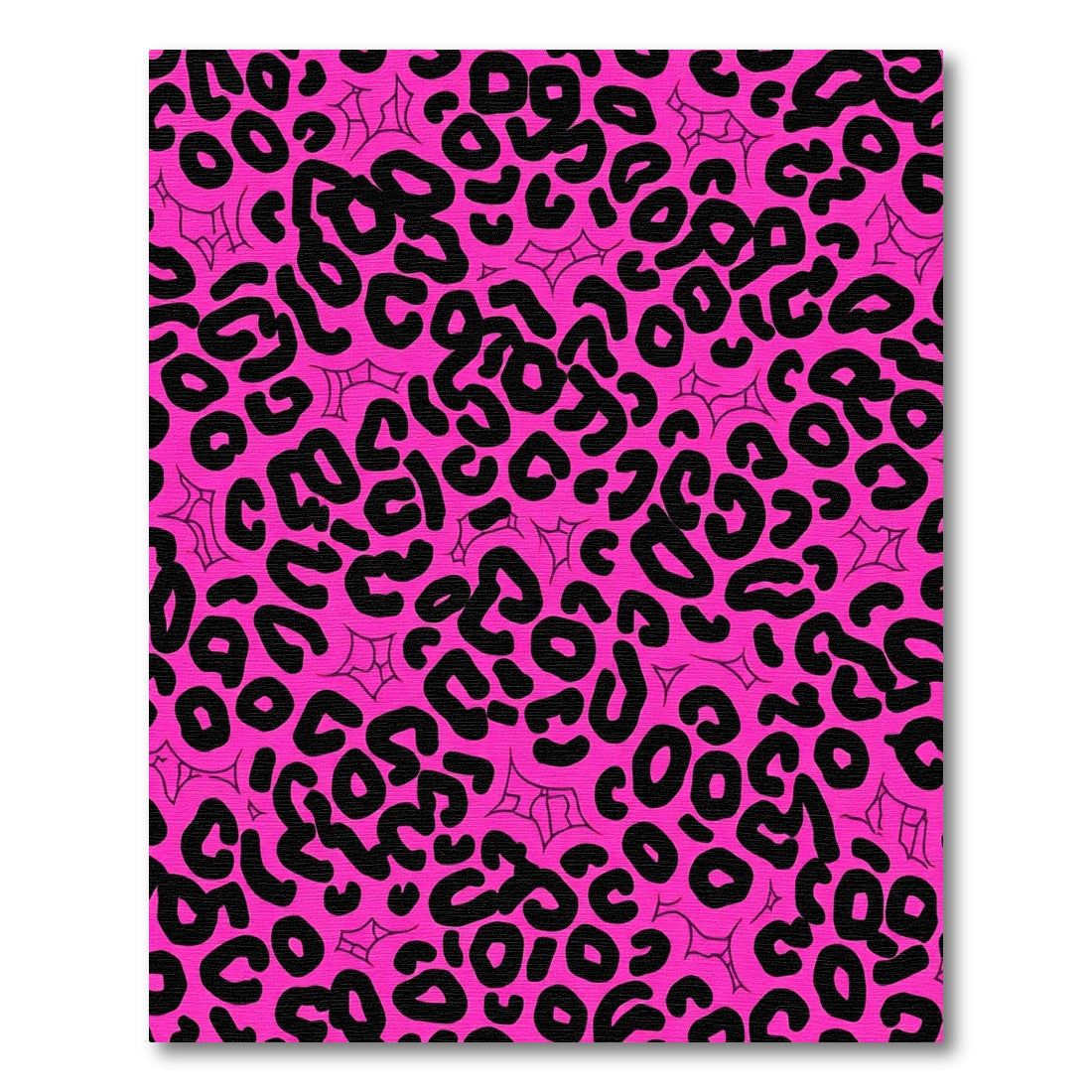 Hot Pink Black Leopard Spots Rug
