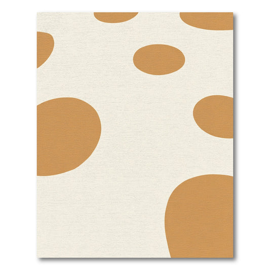Terracotta Abstract Organic Shapes Rug
