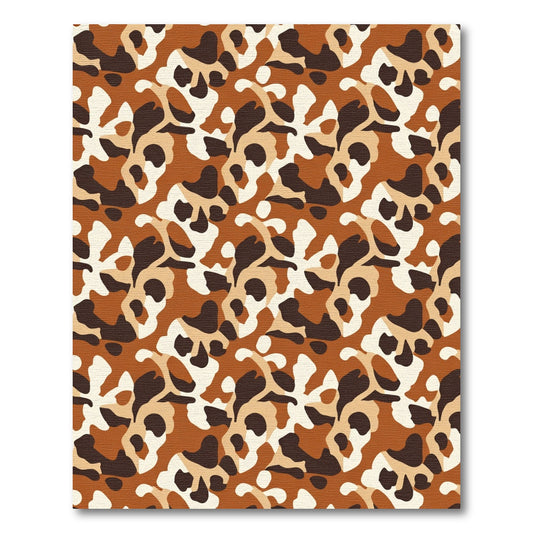 Earthy Camo Organic Shapes Rug