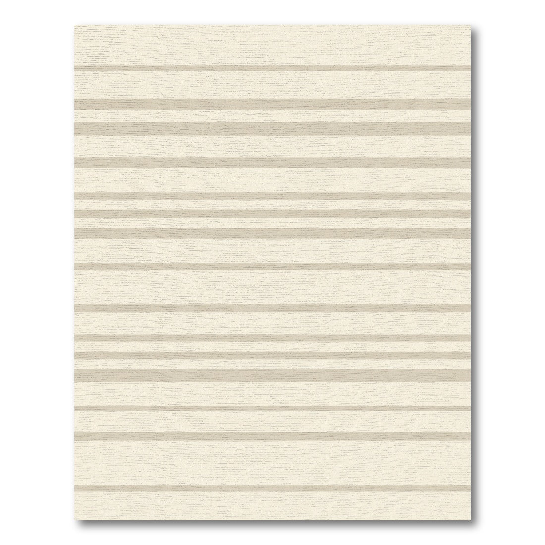 Neutral Horizontal Stripe Aesthetic Rug