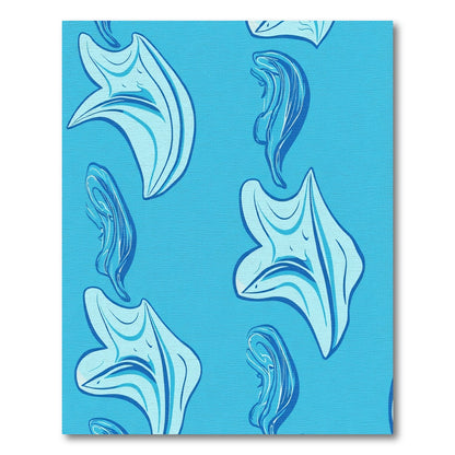 Aqua Swirl Fluid Abstract Elements Rug