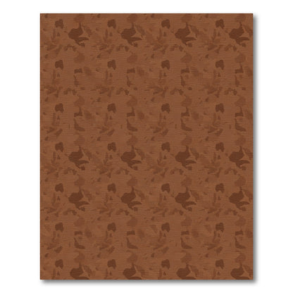 Earthy Brown Camouflage Abstract Clouds Rug