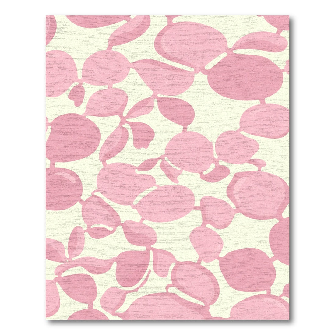 Soft Pink Abstract Organic Branch Rug