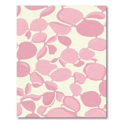 Soft Pink Abstract Organic Branch Rug