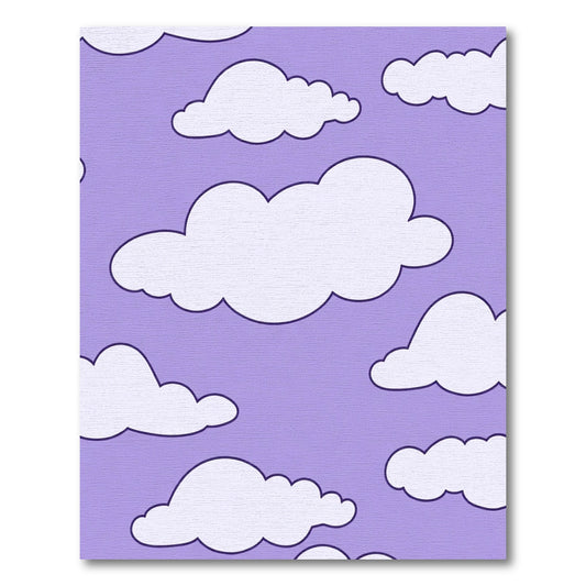 Light Purple Sky Cloudscape Rug